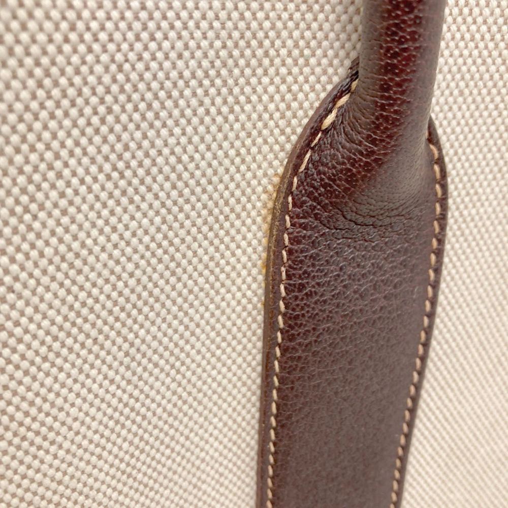 Hermes Garden Party PM Marron Silver Hardware Handbag Toile H/Buffle Women's ... - Picture 10 of 16